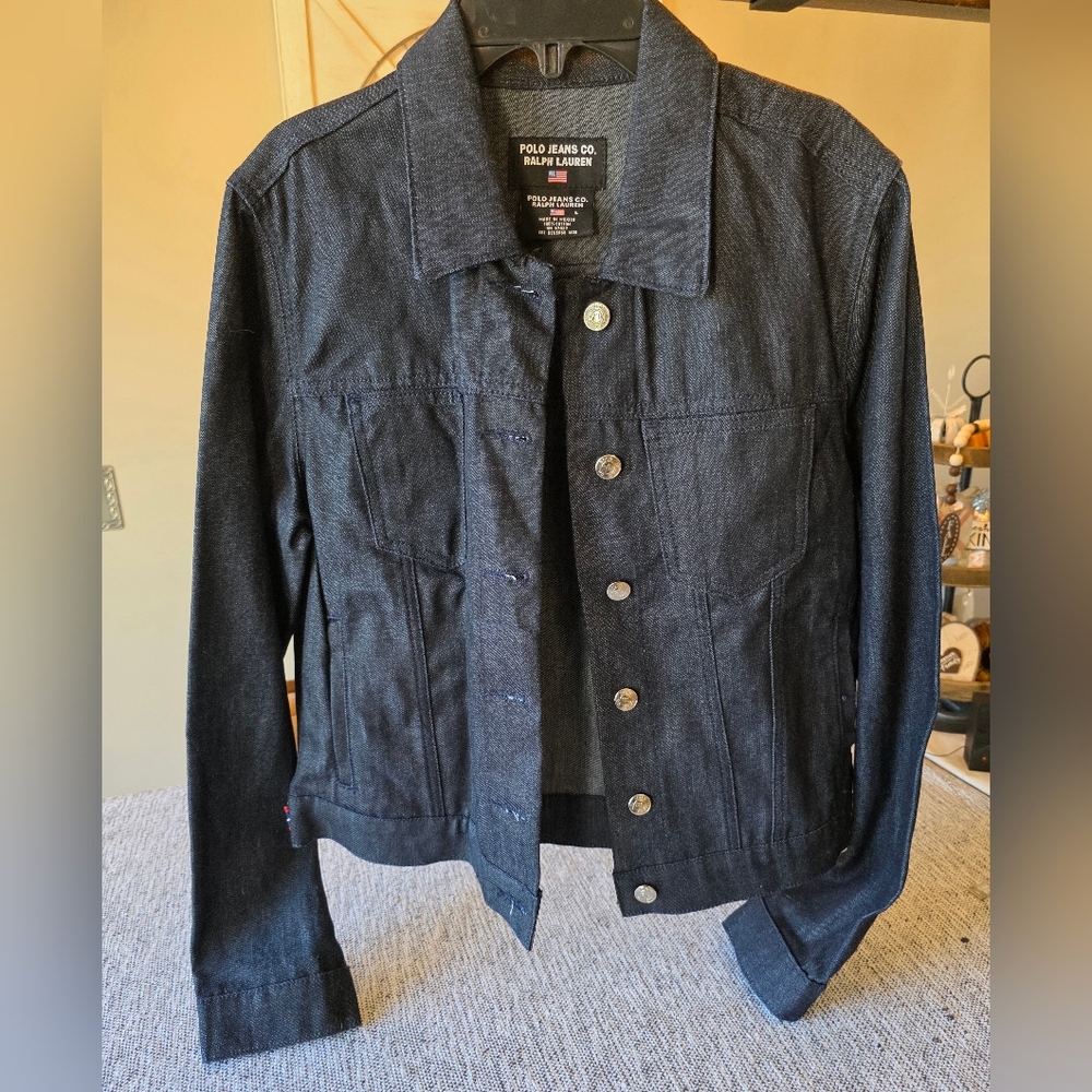 Polo Ralph Lauren Women's Dark Wash Denim Jacket By Polo Jeans Co.
